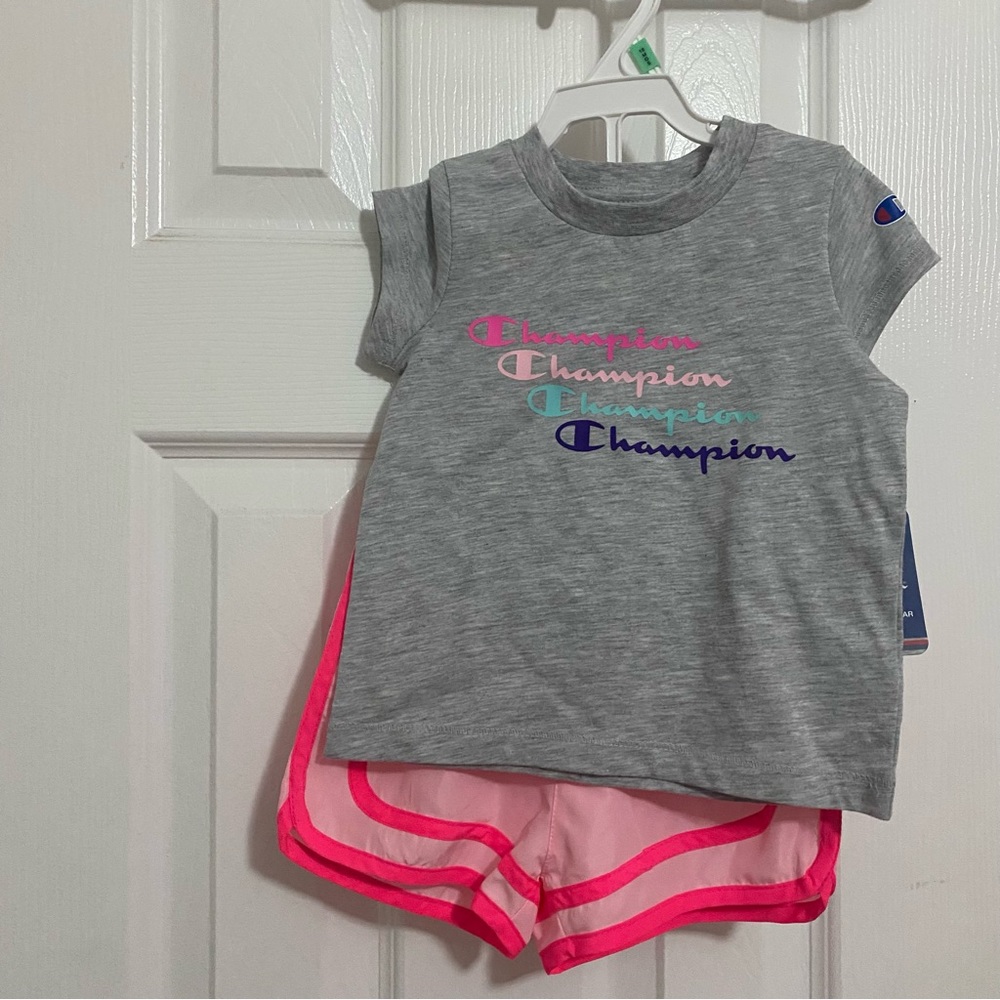 NEW Champion Pink & Grey Active Set size 18mo